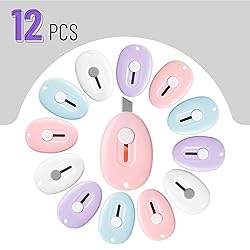 Bates- Mini Retractable Box Cutter, 12 pcs, Pastel