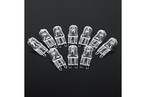 Jelquix G9 Halogen Light Bulb 40W 120V Replacement for Chandelier Lamps, 10pcs Pack for Home Lighting Warm White
