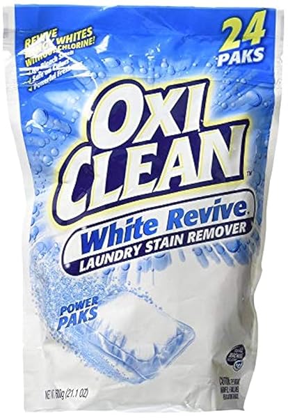OXICLEAN WHITE REVIVE STAIN REMOVER POWER PAKS, 24 COUNT (2 PACK) (PRESENTATION MAY VARY)