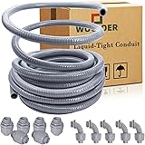 Wocloer 1/2 inch 100Ft Liquid-Tight Conduit