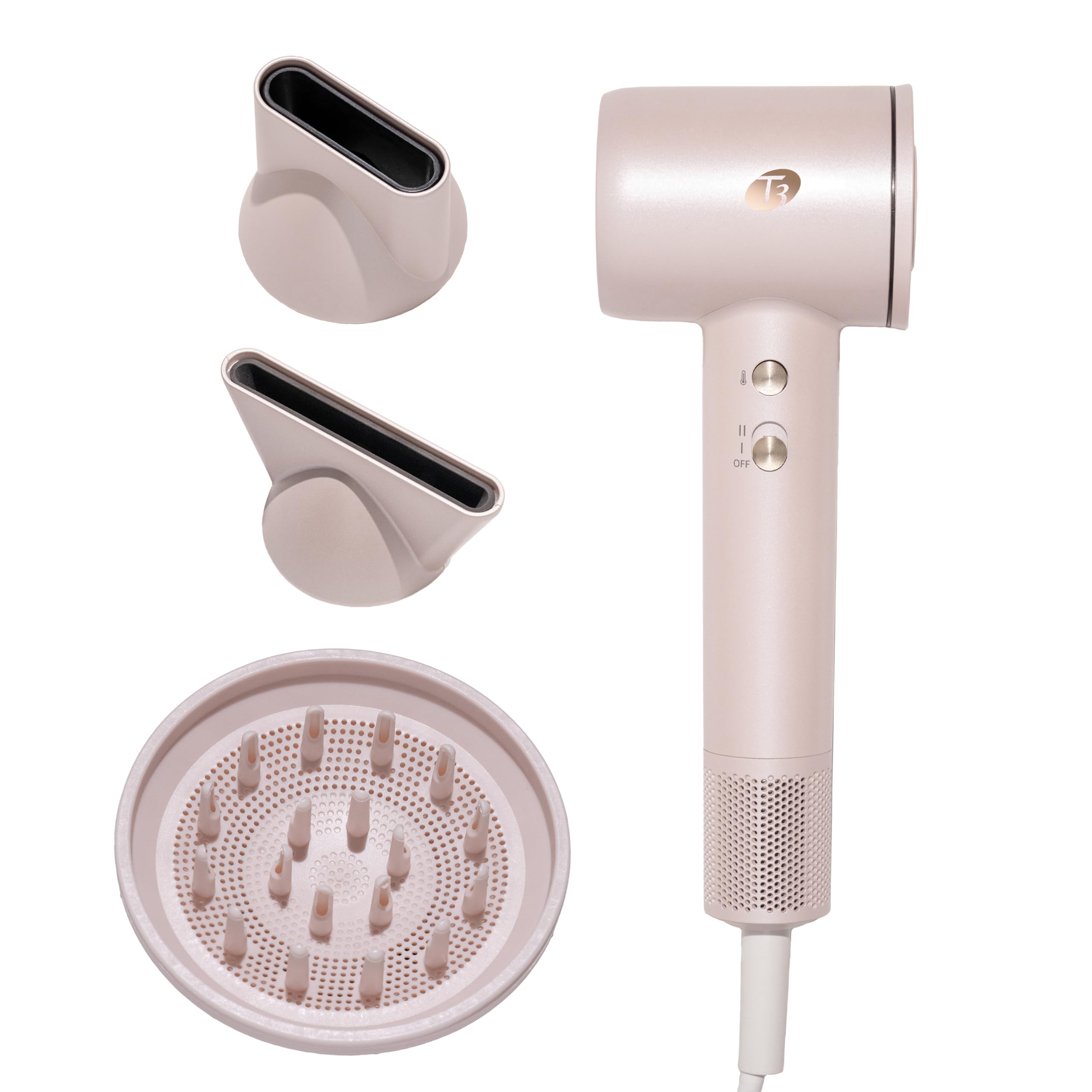 Photo 1 of T3 LuxeDry High-Performance Hair Dryer Set with Drying Concentrator, Styling Concentrator & Diffuser Attachments |Fast, Powerful Drying & Styling |for All Hair Types