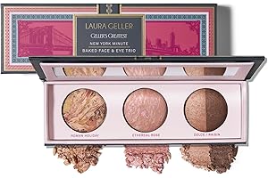 LAURA GELLER NEW YORK Geller's Greatest New York Minute Face & Eye Palette - Includes Blush, Bronzer and Eyeshadow Duo - Travel-Friendly Makeup Compact for Mature Skin