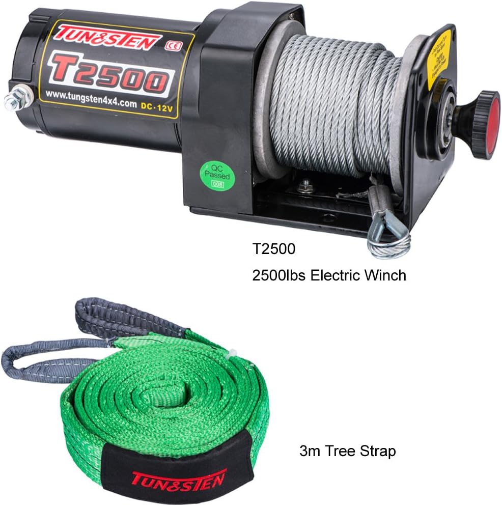 Tungsten4x4 2500lbs Atv Electric Winch Combo-2