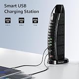 hotimy Tower Extension Lead 8 AC Sockets 6 USB 14-in-1 2M Overload Safe view 3