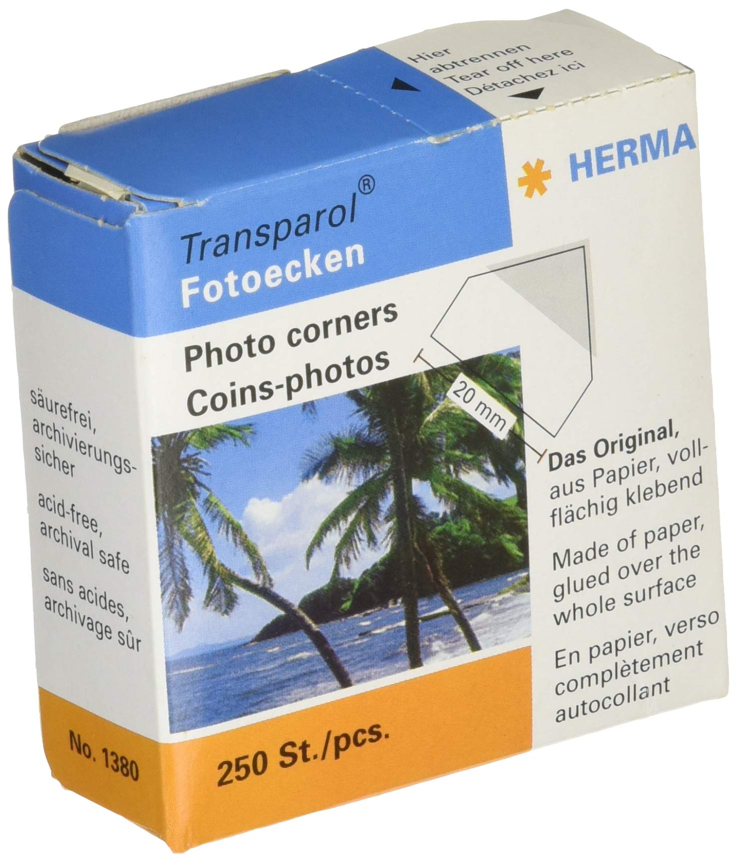 Herma Photo Corners, 20mm, 250pcs