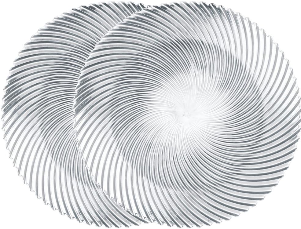 Spiegelau & Nachtmann, set of 2 place plates, crystal glass, samba, size: 32, 008993-0