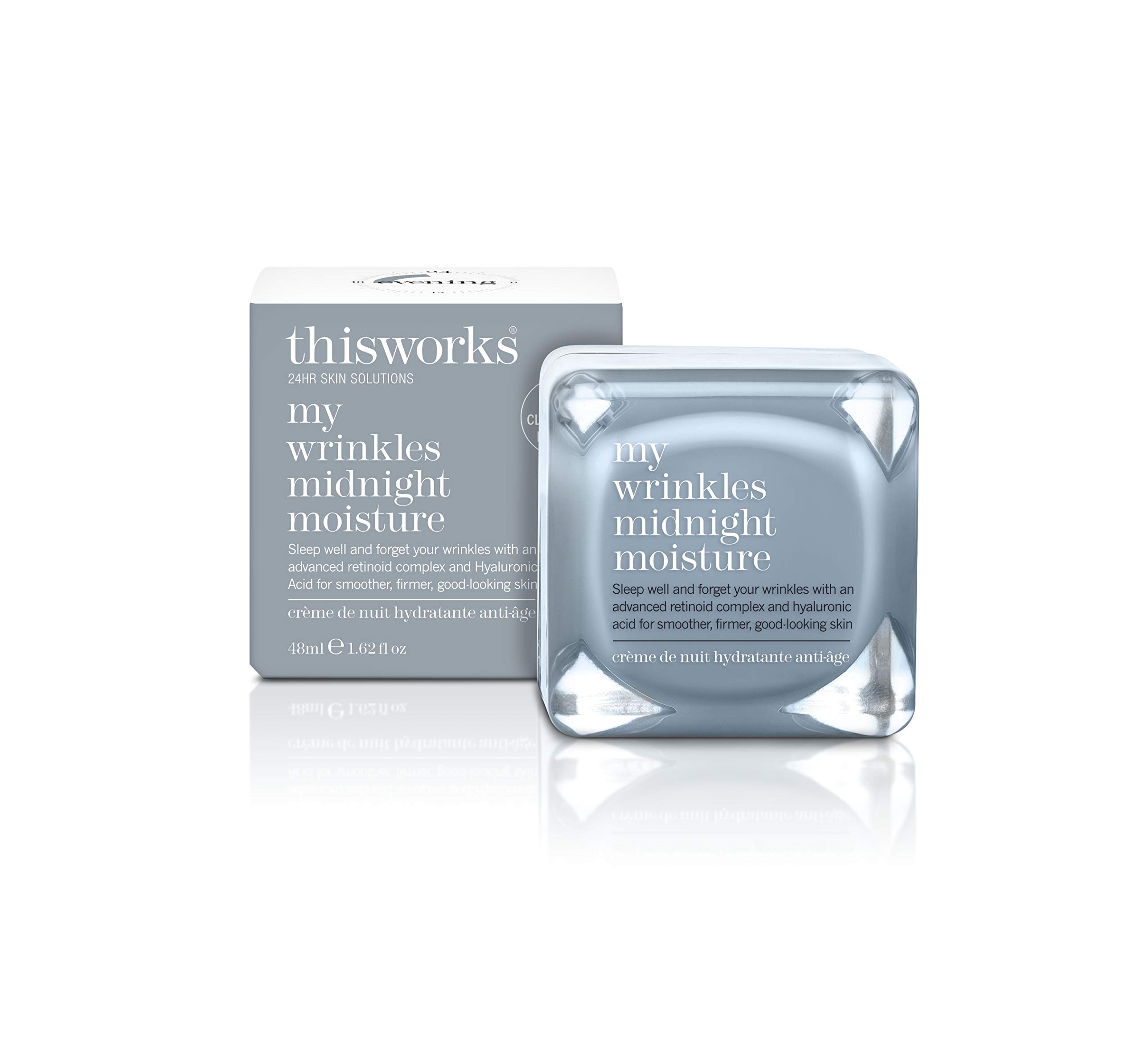 This Works My Wrinkles Midnight Moisture, 48 ml - Anti Aging Night Cream with Hyaluronic Acid and Retinoid Complex - Nourishing Overnight Face Moisturiser for Women to Smooth and Firm Skin — image 1