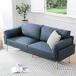 Vonanda Fabric Sofa, Blue Couch Upholstered
