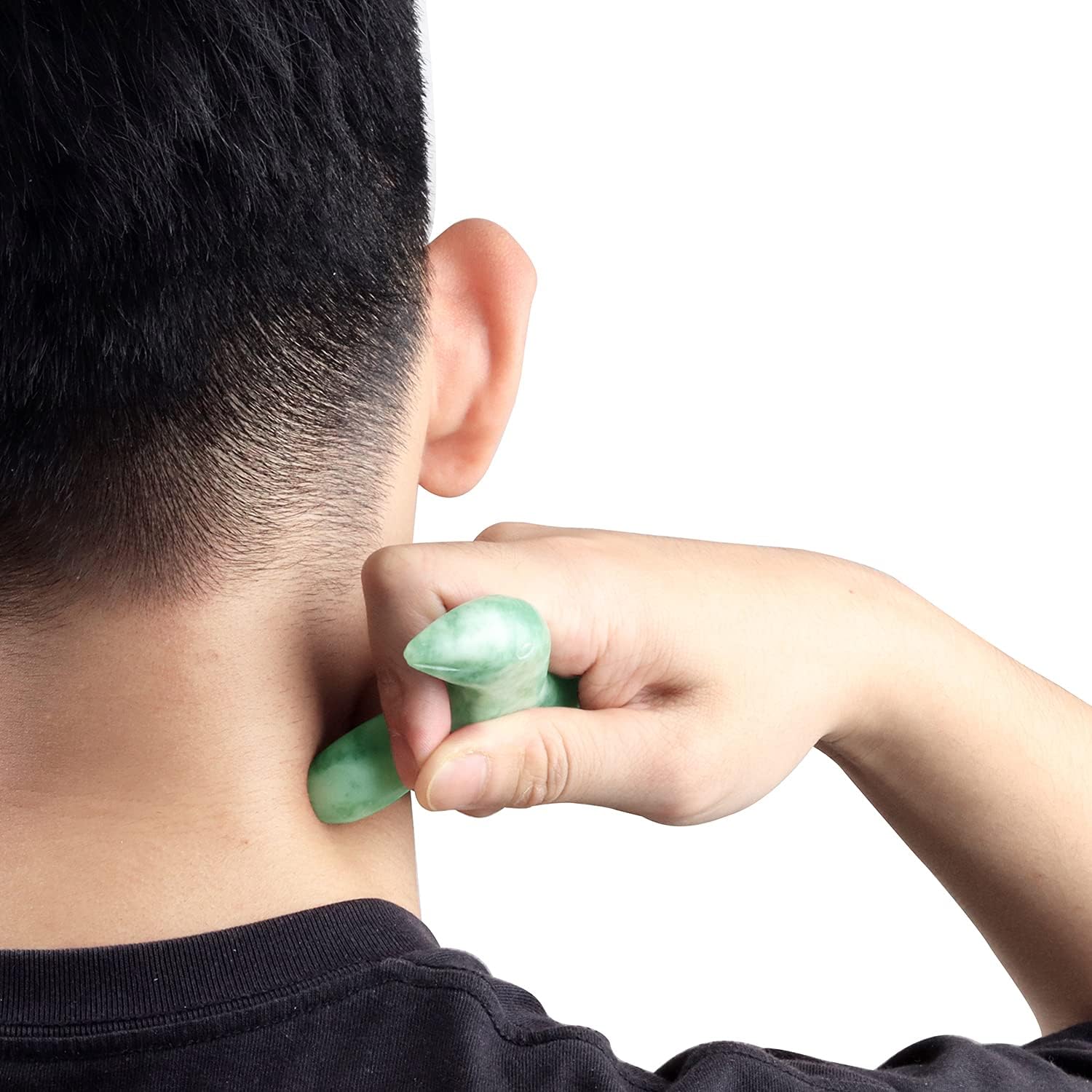 Jade Stone Trigger Point Massage Tool-Deep Tissue Massage- Reflexology Acupressure Massage Tools for Full Body Relaxing Myofascial Release Pain Relief, Real Energy Jade Natural Self-Massage Bar: Health & Personal Care