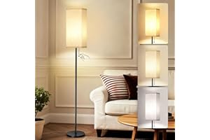 FUNNYBEHOM Floor Lamp, 3 Color Temperature Floor Lamp for Living Room, 9W Dimmable Tall Standing Lamps for Living Room, Bedro