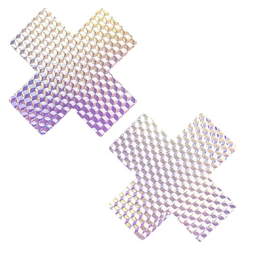 Neva Nude I Heart U Nipztix Pasties - Waterproof Glitter Heart Nipple Covers For Raves, Festivals & Parties