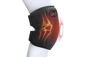 Heated Knee Brace with Massage, Knee Heating Pad, Cordless Heated Knee Elbow Brace Wrap, 3 Vibrating Massage Intensity & 3 He
