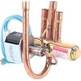 Mumusuki 4-Way Reversing Valve, HVAC Solenoid Valve for AC Refrigeration Systems, Air Conditioning Refrigeration Service Maintenance Accessory(1P)