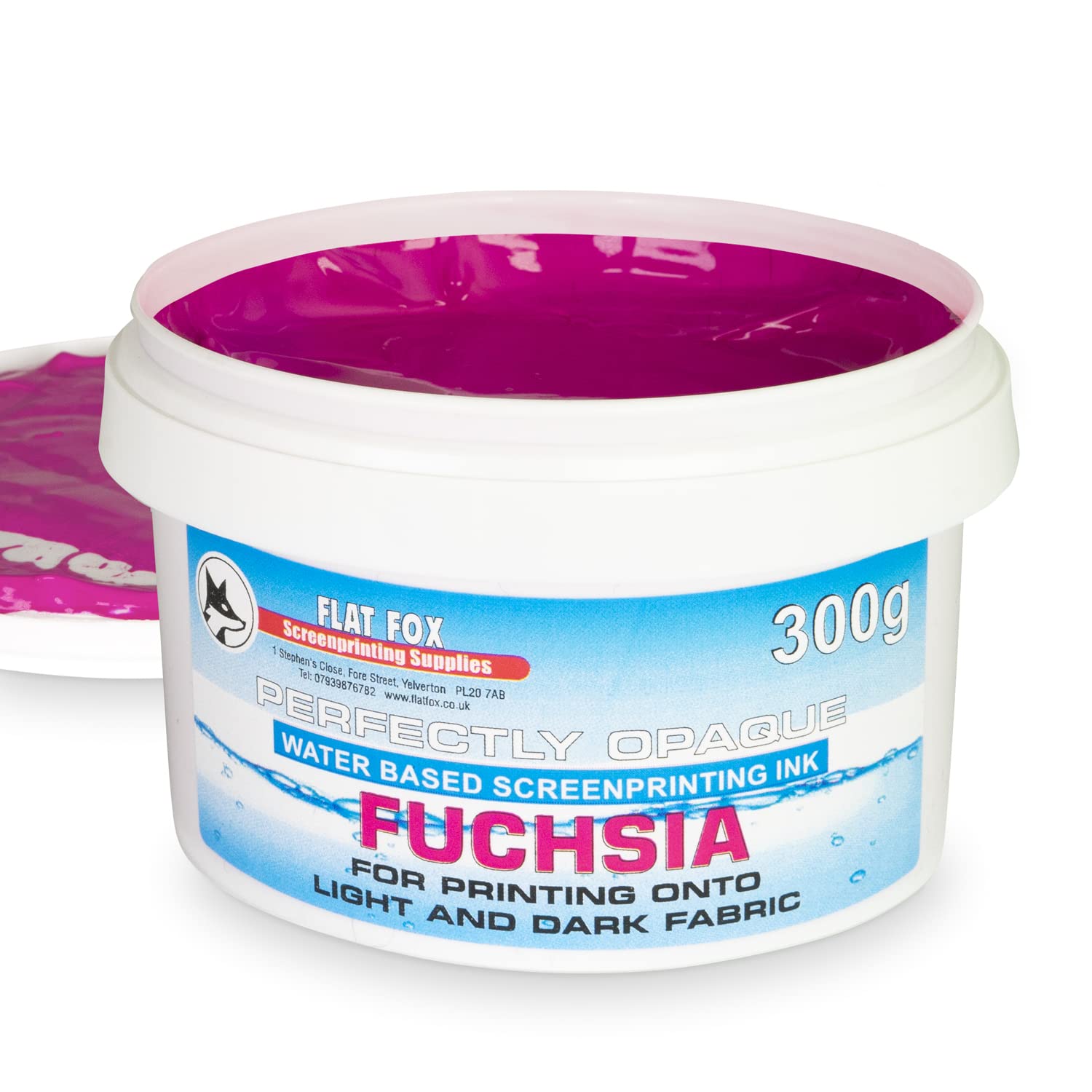 Flat Fox Screen Printing Opaque Water Based Fabric Inks (Fuchsia, 300g)… — image 1
