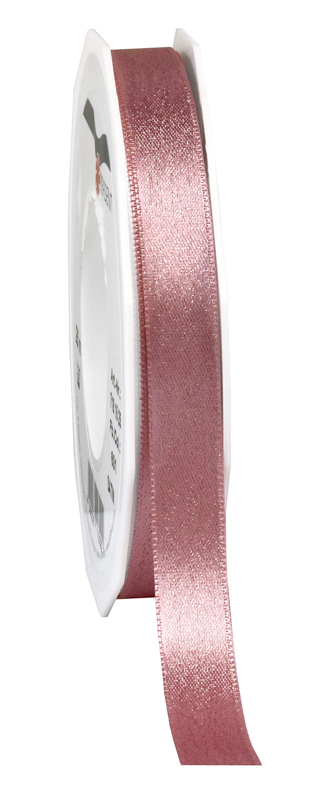 Präsent - Glitter Satin Ribbon Old Pink-Gold 20-m-Roll 15 mm Width