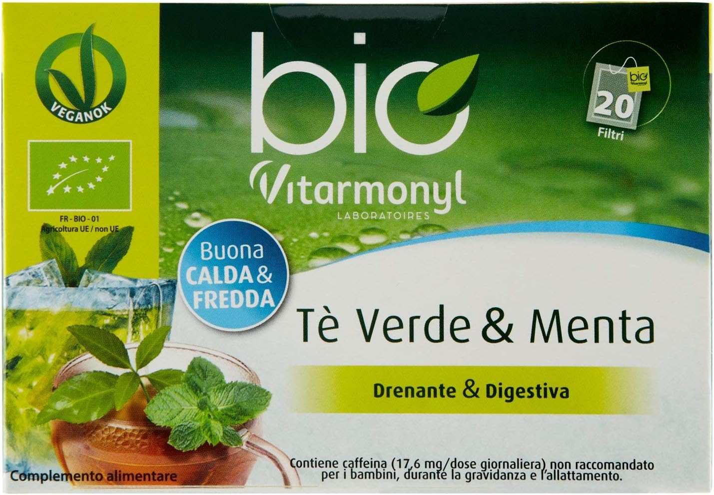 Bio&Vegan Green Tea & Mint - Pack of 20 sachets