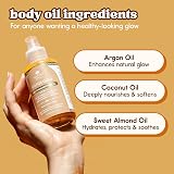 Nature Spell Go for Gold Dry Shimmer Oil 100ml Argan Coconut Vegan view 5