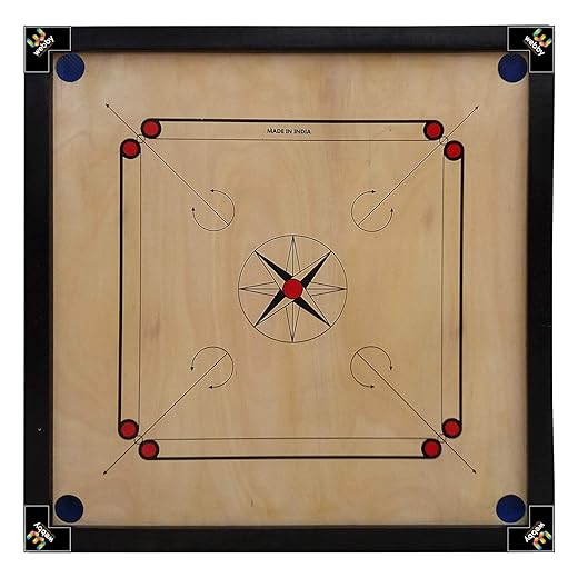 Gencliq Wooden Carrom Board, 26x26 Inches