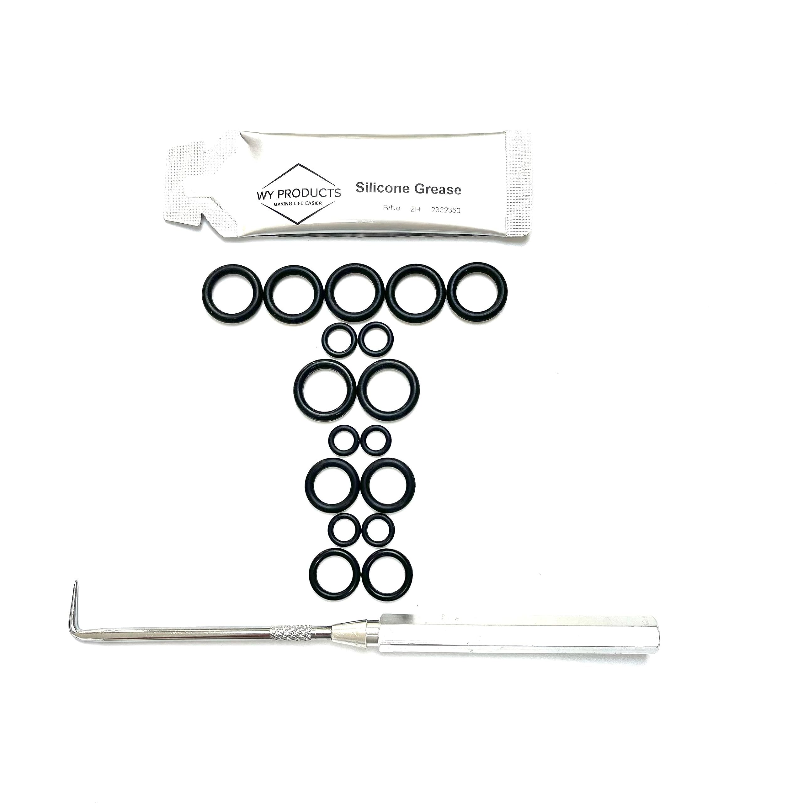 WY Kranzle Pressure Washer O-Ring Rubber Seals Including Silicone Grease & Removal Tool, Fits Lance/Nozzle
