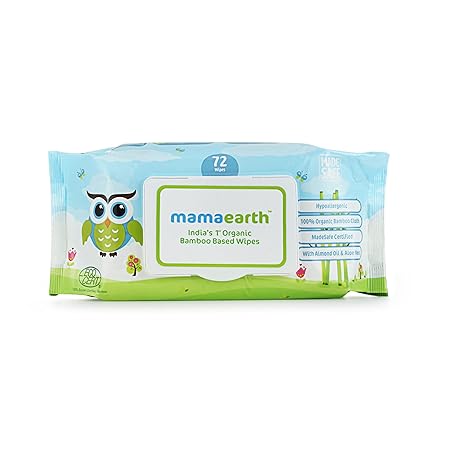 Mamaearth Indias First Organic Bamboo Based Baby Wipes (Pack of 1)