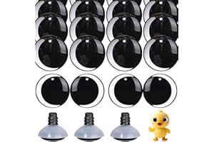 MUCUNNIA 32PCS 40mm Moon Safety Eyes for Crocheting with Washers Clear Safety Eyes for Amigurumi 3D Moon Crochet Eyes Doll Eyes for Animals Teddy Bear Crochet Toy Christmas Decorations