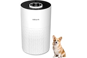 Air Purifiers for Home Bedroom, ADTARK Air Cleaner with H14 True HEPA 3-in-1 Filter, Sleep Mode & Aroma Function, 3 Light Modes, Room Air Purifier with 3 Timer for Office, Dorm, Hotel (White)