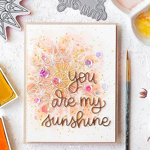 Gemini Mall You Are My Sunshine Letter Cutting Dies Metal