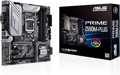 ASUS Prime Z590M-PLUS Motherboard LGA 1200 mATX PCIe 4.0 x3 M.2 DDR4 5133