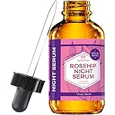 Leven Rose Rosehip Oil Night Face Serum, 100% Pure Organic Natural Rose Hip Oil Serum for Dry Skin 1 oz