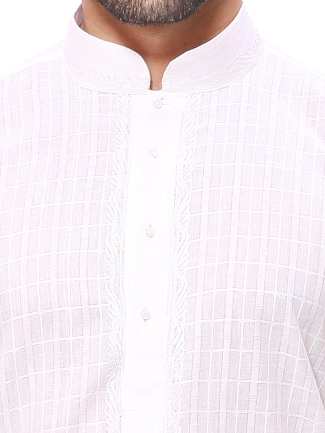 rg designers men's cotton marks white kurta pyjama