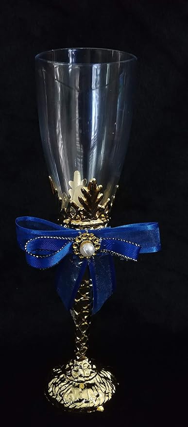 Amazon Com Decorated Clear Plastic Champagne Flutes 4 Oz 12