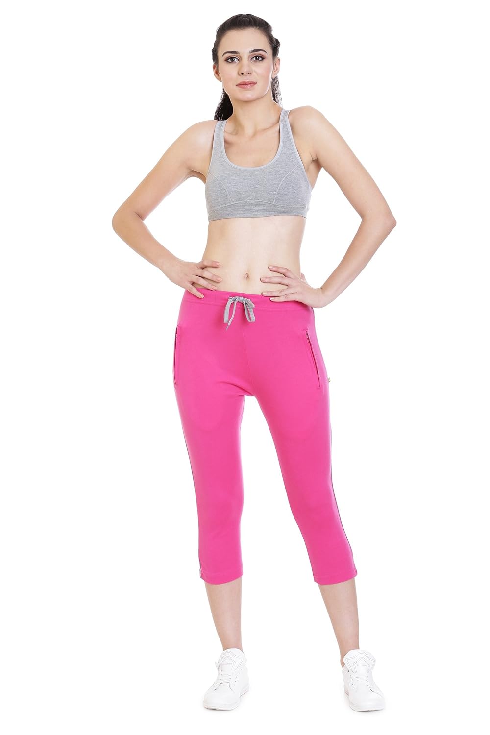 goldstroms women plain cotton yoga/sports/lounge capri