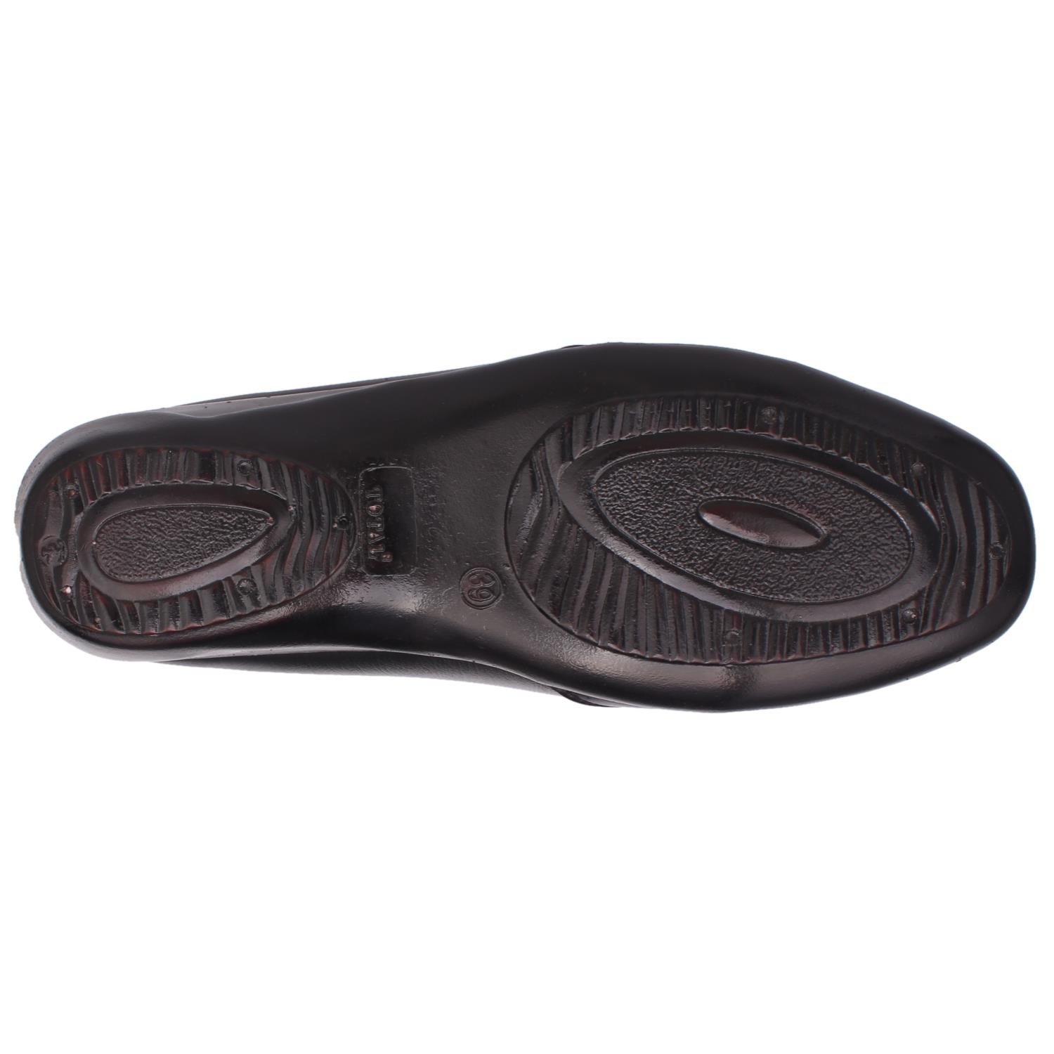 footshez women's synthetic leather black casual and formalwear light weight belly shoes