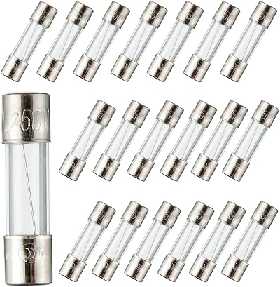 BOJACK 5x20mm 5A 250V Fast Blow Glass Fuse Pack of 20
