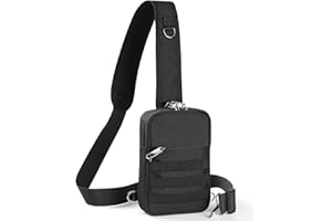 Sling Bag, Tactical Crossbody Bag with Zipper Lock RFID EDC Small Shoulder Bags for Men Women