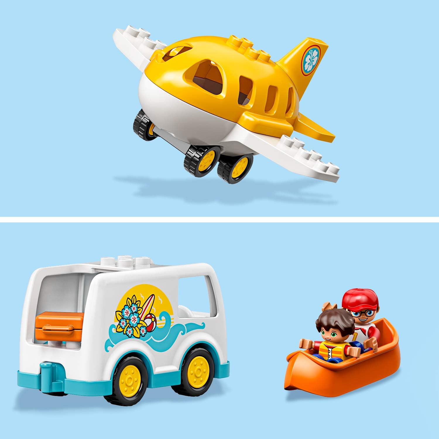 LEGO 10907 DUPLO Town World Animals Adventure Learning Toys for Toddlers 2-5 Years Old, with 15 Animal Figures and Airplane - Image 4