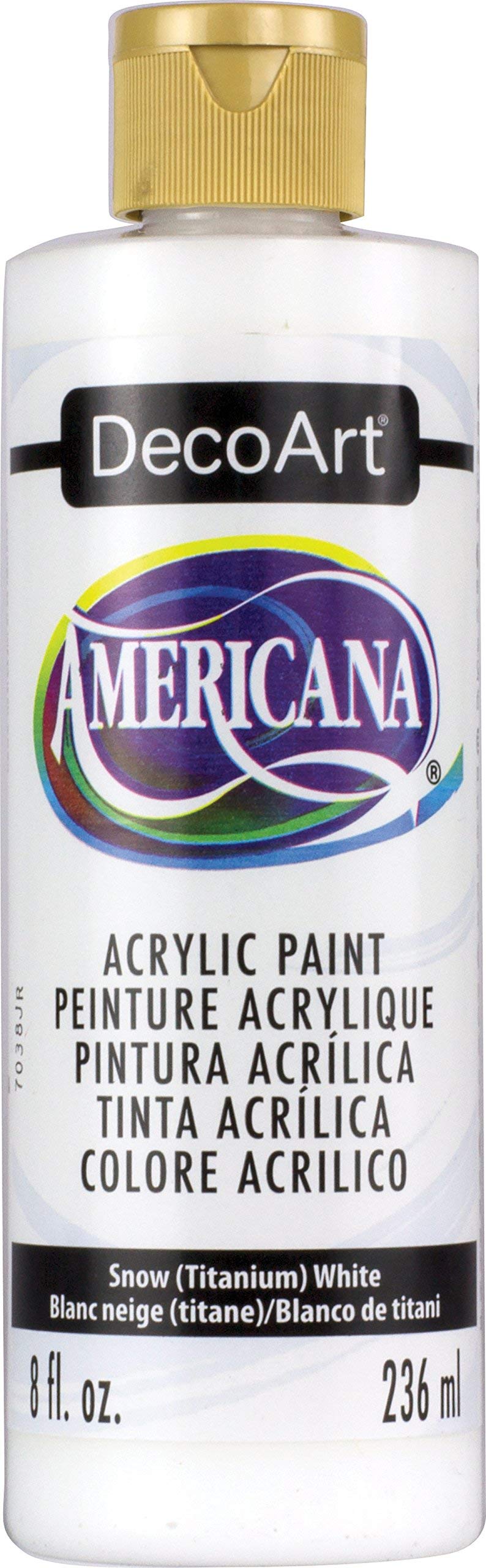 DecoArt Americana Acrylic Multi-Purpose Paint, Snow Titanium White