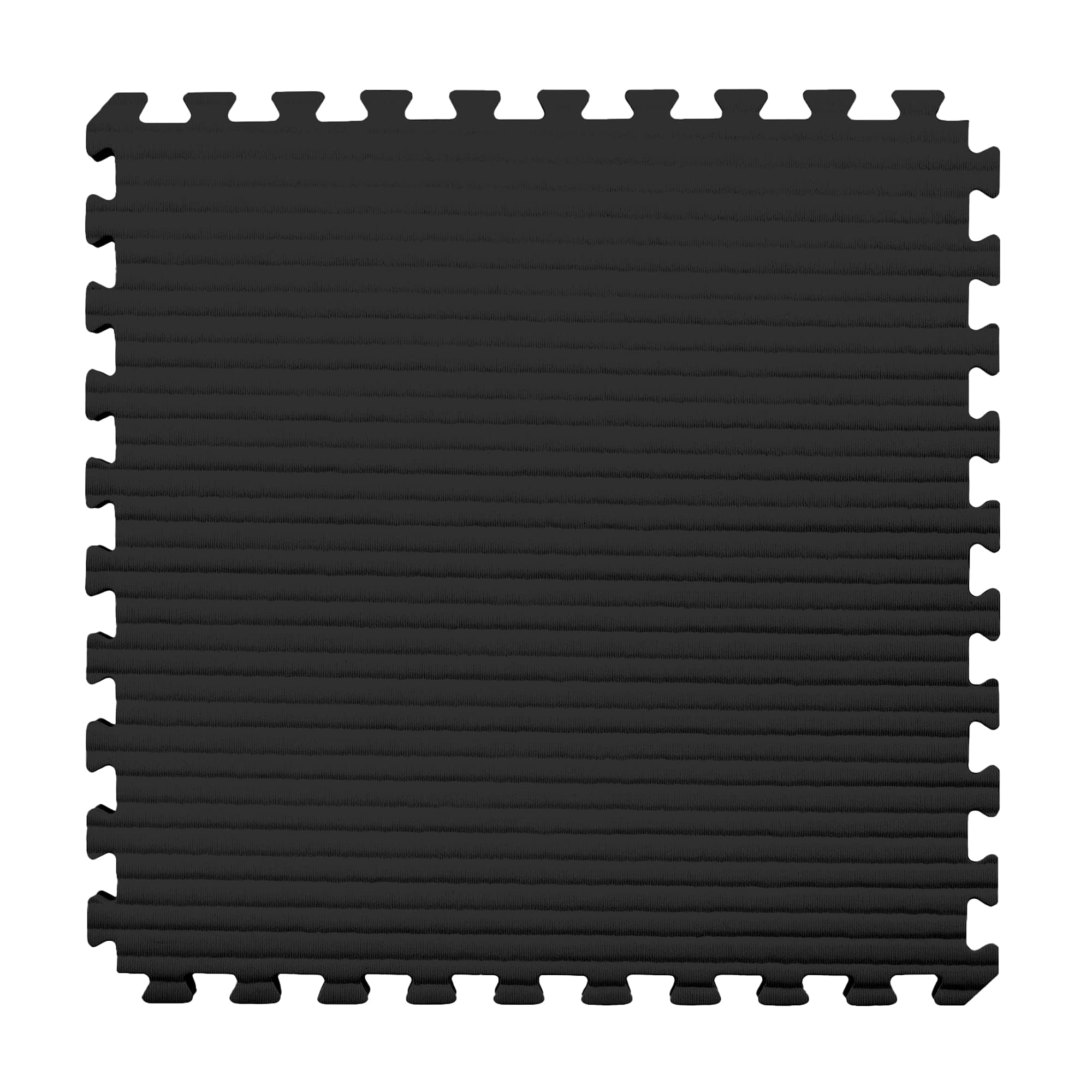 IncStores 7/8 Inch Thick Tatami Foam Flooring Tiles | Textured Interlocking Foam Tiles for Martial-Arts Floor Protection in Your Home Gym, Playroom, and More | Black/Grey, 8-3'x3' Tiles (72 Sq Ft) Image