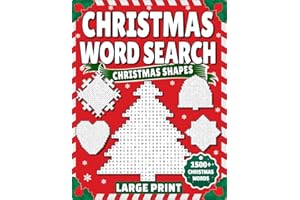 Christmas Word Search - Christmas Shapes: Large Print Word Find Puzzle Book for Adults & Teens I 101 Puzzles I 1500+ Christmas Words