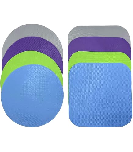 Under Cabinet 4PCS Gripper Pads, MONGSEW Rubber Grippers For Seniors With Arthritis Weak Hands Orange Green Jar Opener