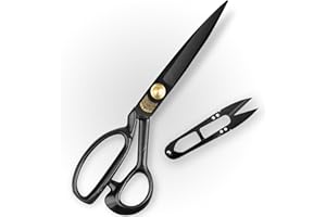 EVERGREEN ART SUPPLY Super Scissors - Stronger Than Stainless Steel - Heavy Duty Scissors, Industrial High Carbon Steel - 9 Inch w/Comfort Grip - Perfect for the Artist, Student, Home or Office - Special Edition, BLACK