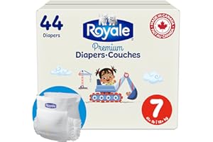Royale Premium Diapers, Size 7 (41+ lb), 44 Count, Disposable Baby Diapers