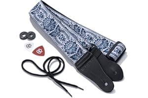 KLIQ MUSIC GEAR KLIQ Vintage Woven Guitar Strap for Acoustic and Electric Guitars