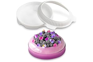 VIKROM 3D Maker Silicone Cake Molds - Round Silicone Molds for Nonstick Round Mousse Cake Pan Cheesecake Baking Mold Circle M