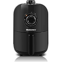 Elite Gourmet EAF1121 Personal 1.1 Qt. Compact Space Saving Electric Hot Air Fryer Oil-Less Healthy Cooker, Timer & Temperatu
