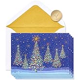 Papyrus Boxed Christmas Cards with Envelopes, Designed by House of Turnowsky, Special Wishes, Christmas Trees (14-Count)