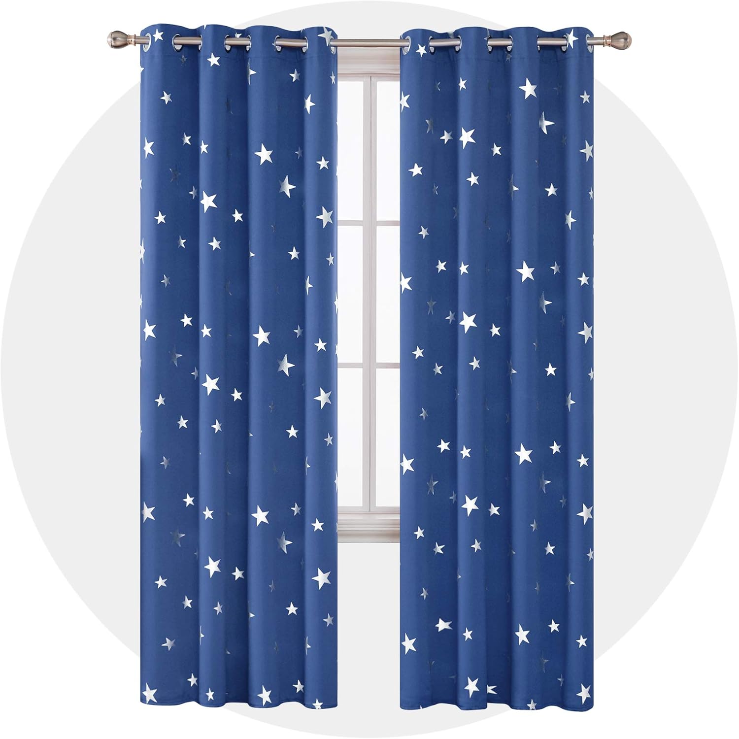 Deconovo Room Darkening Thermal Insulated Blackout Grommet Window