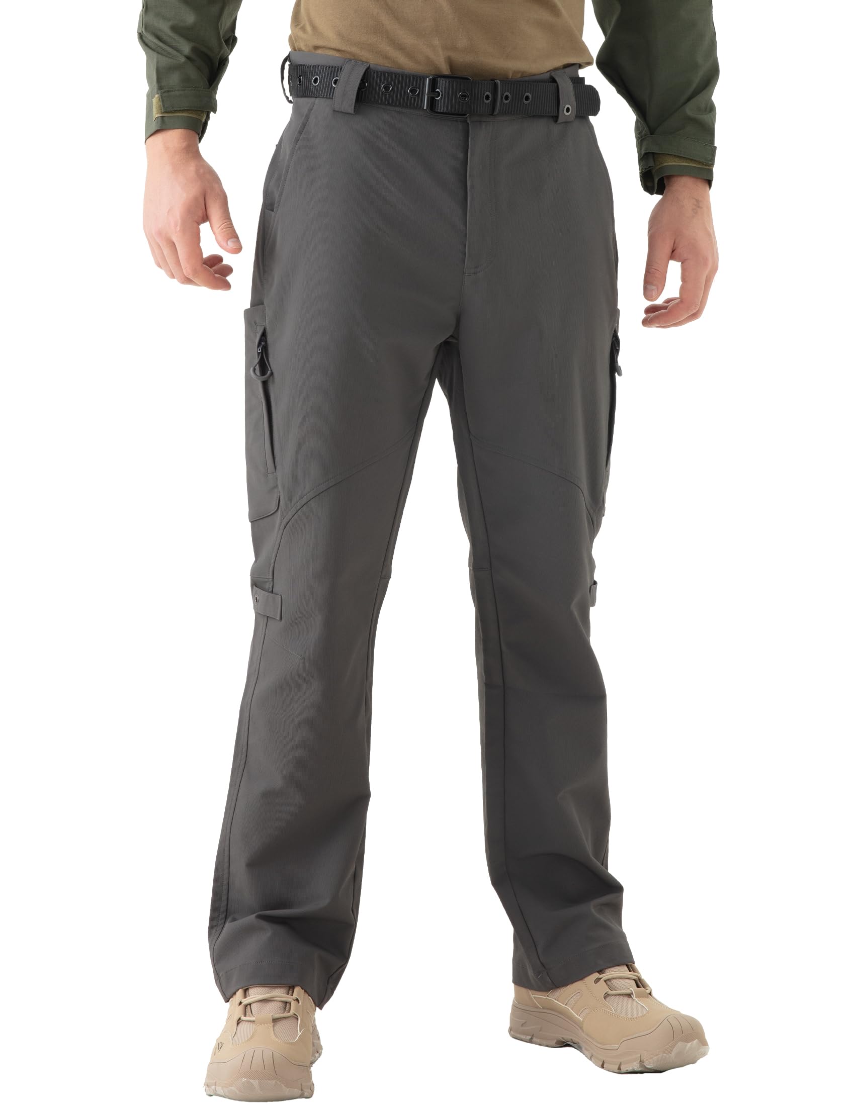 Photo 1 of MagnaMan Men's Stretch Tactical Pants – Water Resistant Ripstop Cargo Pants for Men, Outdoor Hiking Work Utility EDC Use Grey