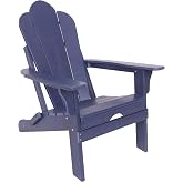 AMILY HDPE Adirondack Chair, Weather Resistant Heavy Duty All-Weather Outdoor Patio Armchair, Easy Assembly for Garden, Poolside &amp; Backyard, Blue
