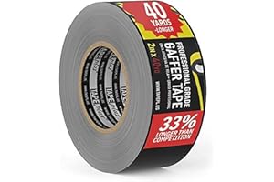 TapePlus Gaffer Tape - 2 Inch x 40 Yards (120 Feet) Black - Gaffers Tape for Gaff, Duct, Electrical, Fabric, Floor & More